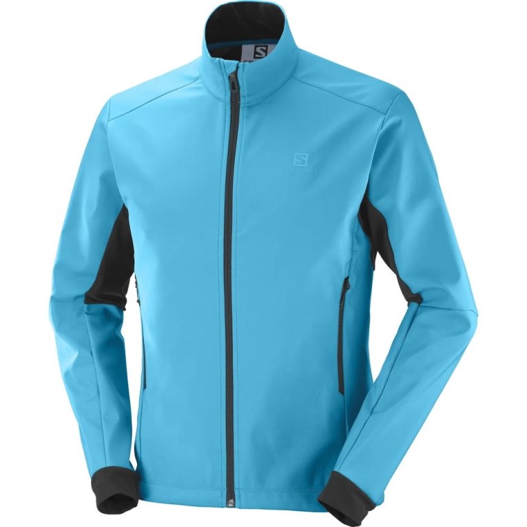 Turquoise Salomon Agile Men's Shell Jackets | IE BD3916